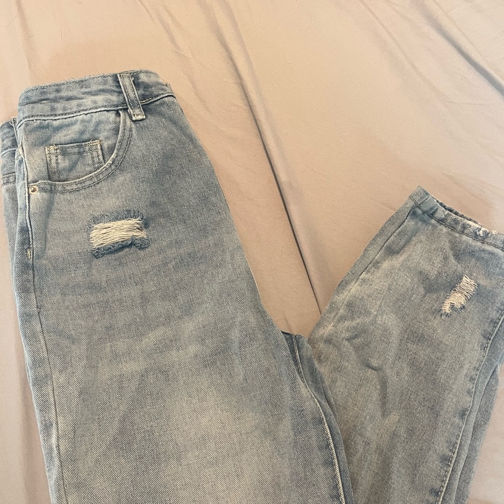 Light Blue Distressed Jeans